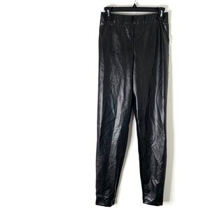 Old Navy Vegan Leather Combo High Waist Leggings NWT Front Faux Leather Stretch